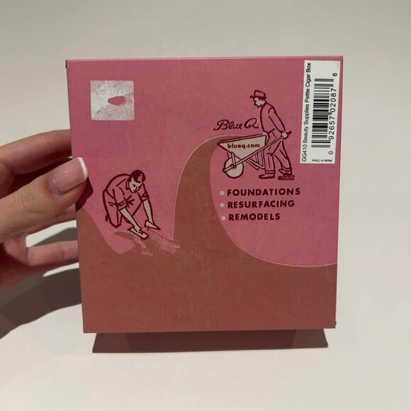 Retro Beauty Supplies Pink Tin Metal Box with Vintage Graphics - Picture 5 of 7